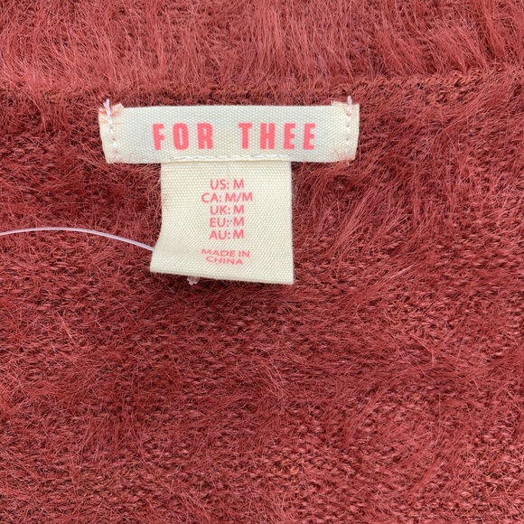 NWT For Thee Fuzzy Cardigan Sweater Size Medium - Picture 4 of 5